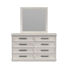 Dresser and Mirror in Antique White