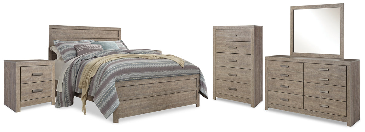 Diamond Furniture - Ashley Furniture - Culverbach Queen Panel Bed, Dresser, Mirror, Chest and 2 Nightstands - Queen Panel Bed, Dresser, Mirror, Chest and 2 Nightstands - B070B20