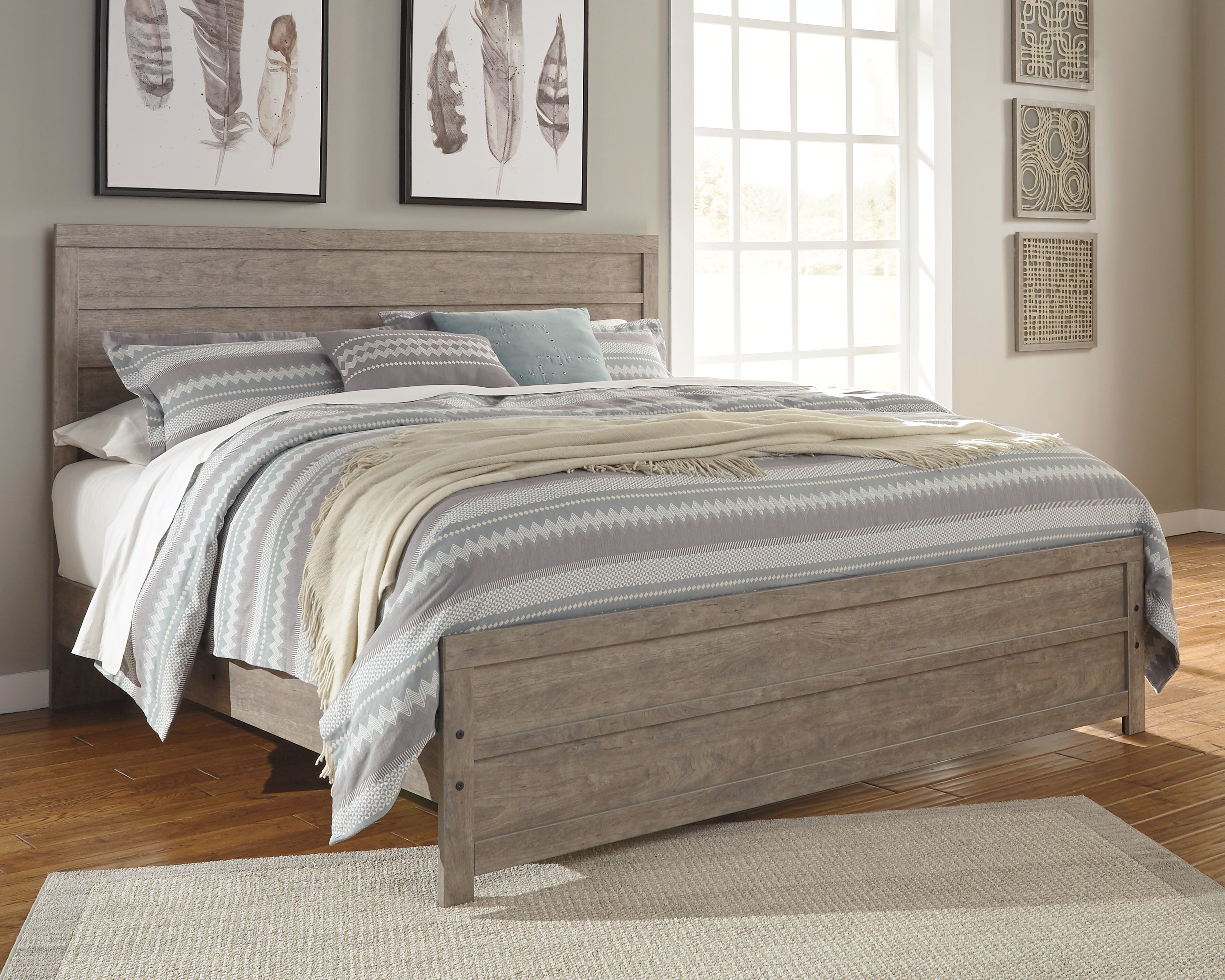 Culverbach King Panel Bed, Dresser, Mirror and Nightstand