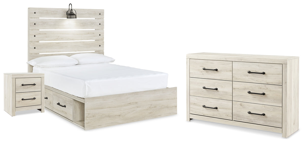 Diamond Furniture - Ashley Furniture - Cambeck Full Panel Bed with Storage, Dresser and Nightstand - Full Panel Bed with Storage, Dresser and Nightstand - B192B113