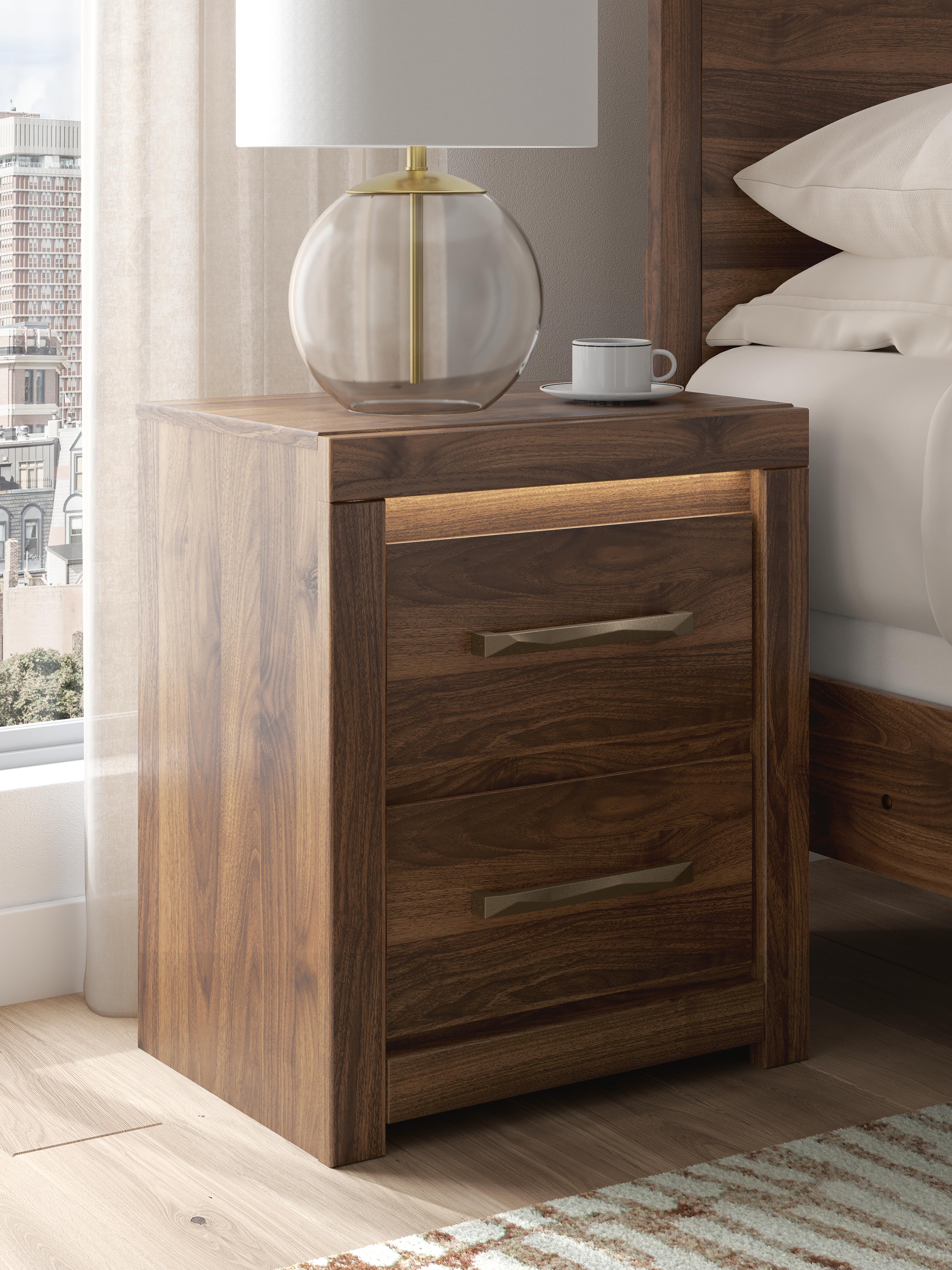 Diamond Furniture - Ashley Furniture - Janfyn Nightstand - Two Drawer Night Stand - PCB1010-92