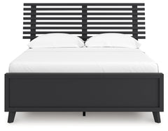 Danziar Full Slat Panel Platform Bed, Dresser and Mirror