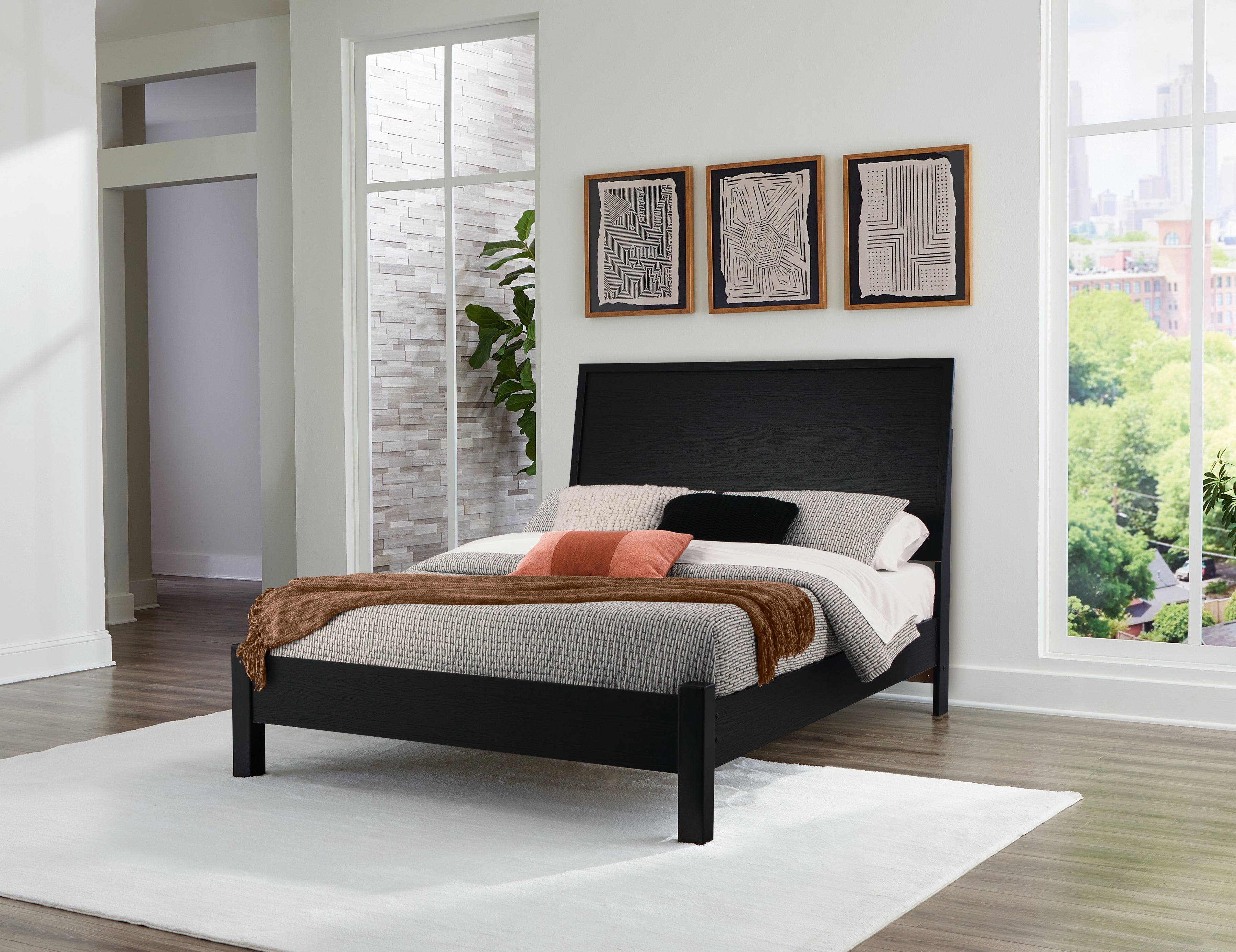 Diamond Furniture - Ashley Furniture - Danziar Queen Panel Bed - Queen Panel Bed - B1013B5