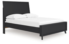 Danziar Full Panel Platform Bed, Dresser and Mirror