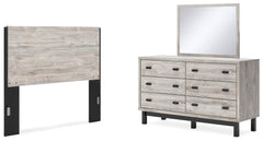 Diamond Furniture - Ashley Furniture - Vessalli Queen Panel Headboard, Dresser and Mirror - Queen Panel Headboard, Dresser and Mirror - B1036B10