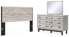 Diamond Furniture - Ashley Furniture - Vessalli King Panel Headboard, Dresser and Mirror - King Panel Headboard, Dresser and Mirror - B1036B11