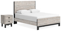 Diamond Furniture - Ashley Furniture - Vessalli Queen Panel Bed and Nightstand - Queen Panel Bed and Nightstand - B1036B13