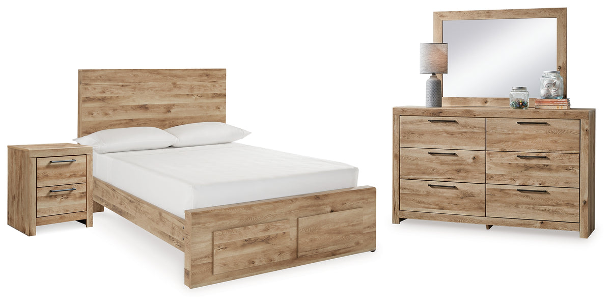 Diamond Furniture - Ashley Furniture - Hyanna Full Storage Panel Bed, Dresser, Mirror and Nightstand - Full Storage Panel Bed, Dresser, Mirror and Nightstand - B1050B68