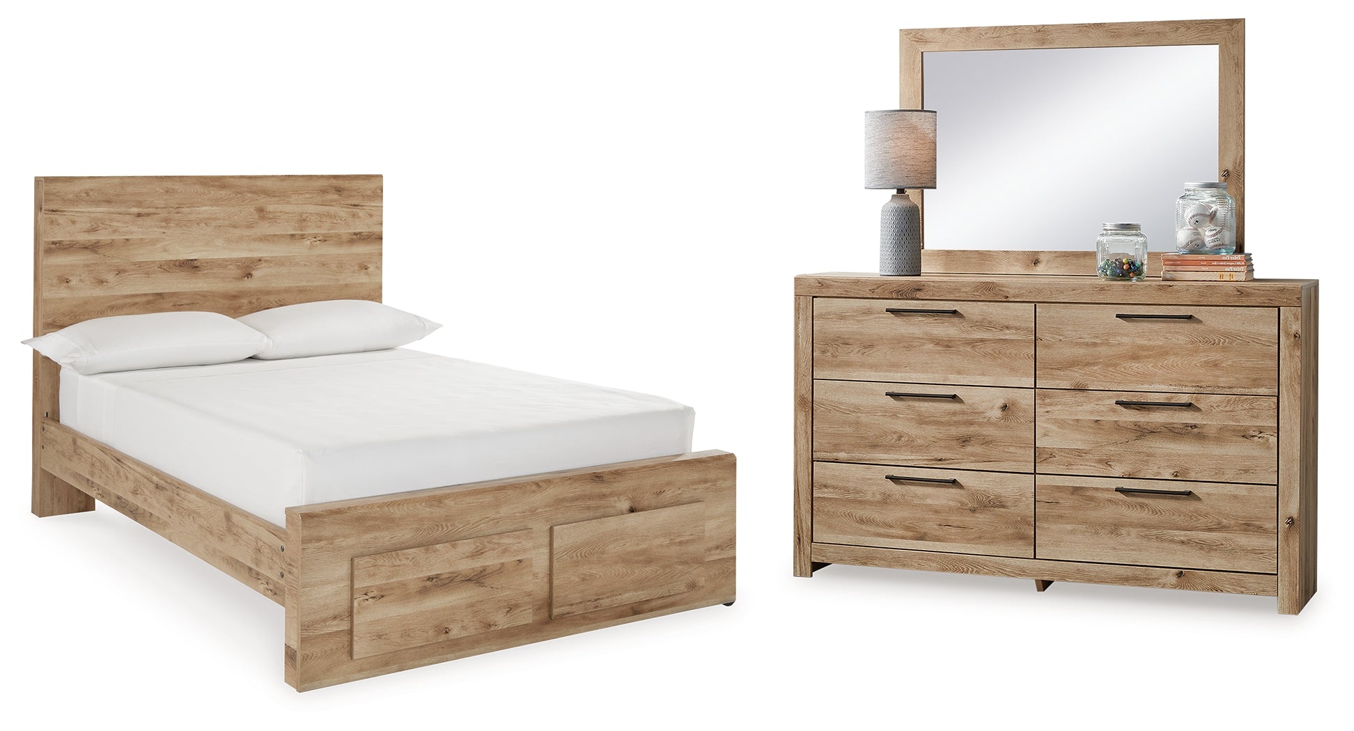 Diamond Furniture - Ashley Furniture - Hyanna Full Panel Storage Bed, Dresser and Mirror - Full Panel Storage Bed, Dresser and Mirror - B1050B39