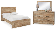 Diamond Furniture - Ashley Furniture - Hyanna Full Panel Storage Bed, Dresser and Mirror - Full Panel Storage Bed, Dresser and Mirror - B1050B39