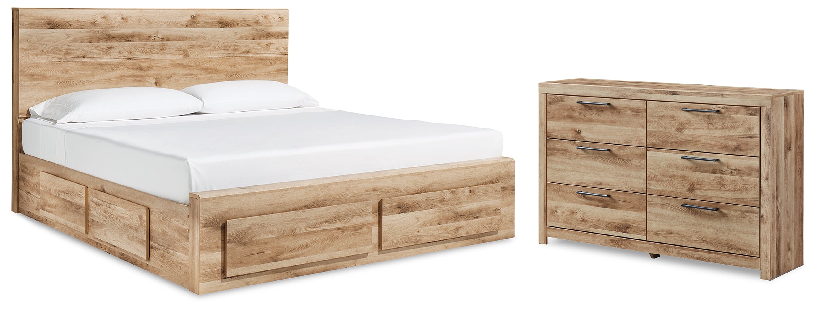Diamond Furniture - Ashley Furniture - Hyanna King Panel Storage Bed and Dresser - King Panel Storage Bed and Dresser - B1050B67