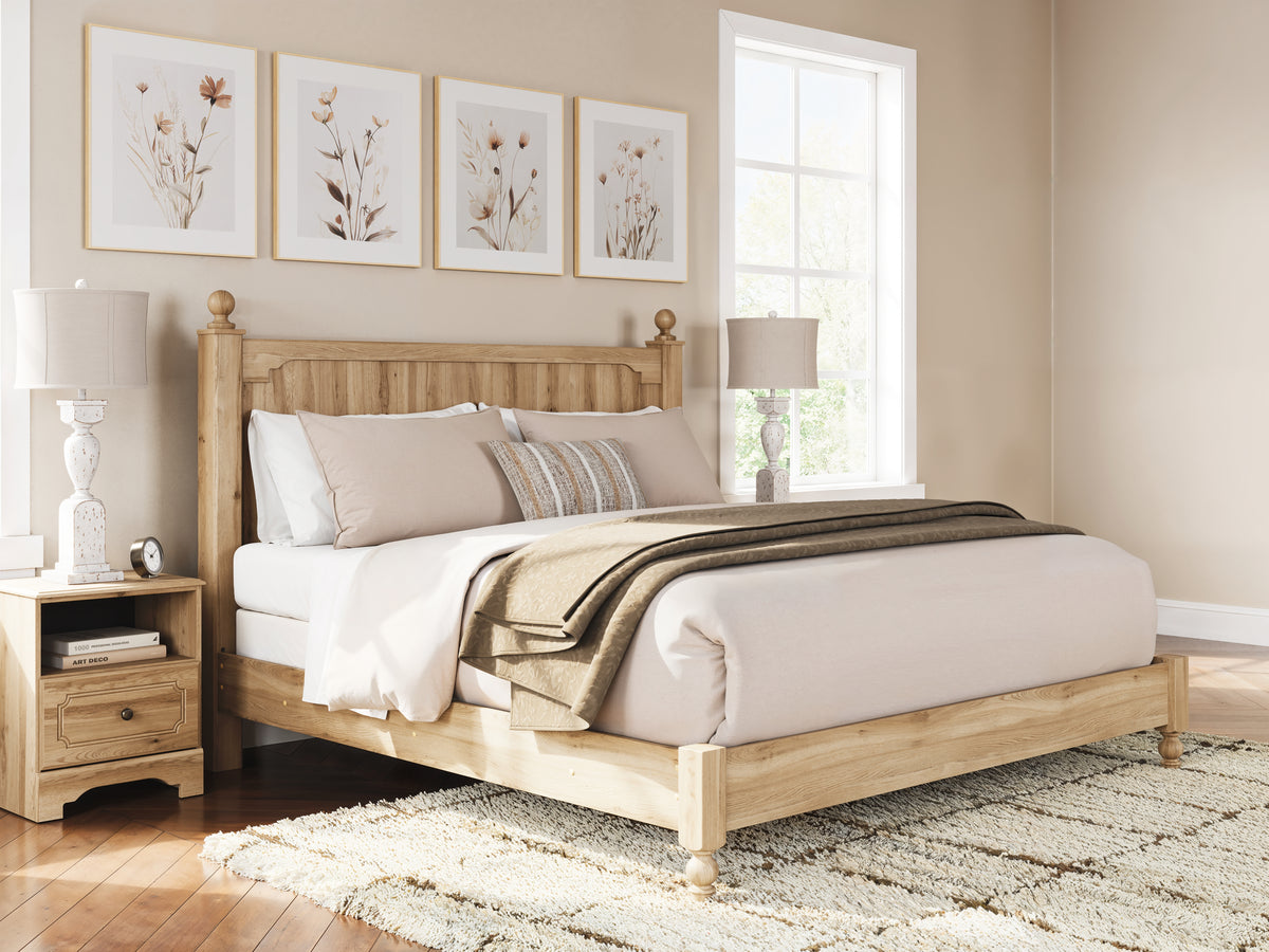 Diamond Furniture - Ashley Furniture - Aleaport King Panel Bed - King Panel Bed / Warm Brown - PCB1075B8
