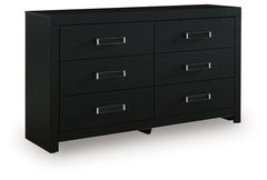 Maeling Queen Upholstered Panel Bed, Dresser and Nightstand