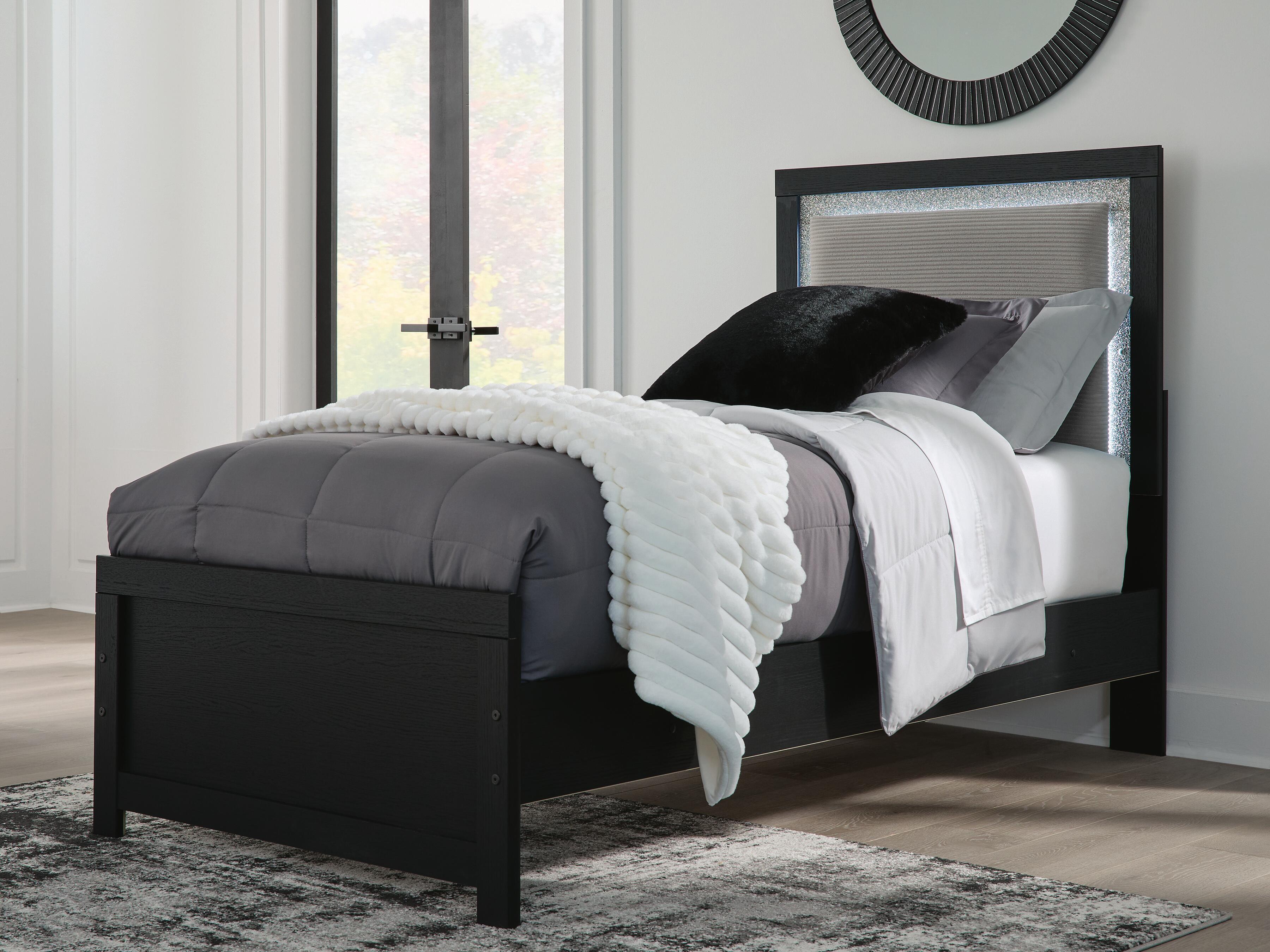 Diamond Furniture - Ashley Furniture - Maeling Twin Upholstered Panel Bed - Twin Upholstered Panel Bed - PCB1115B2