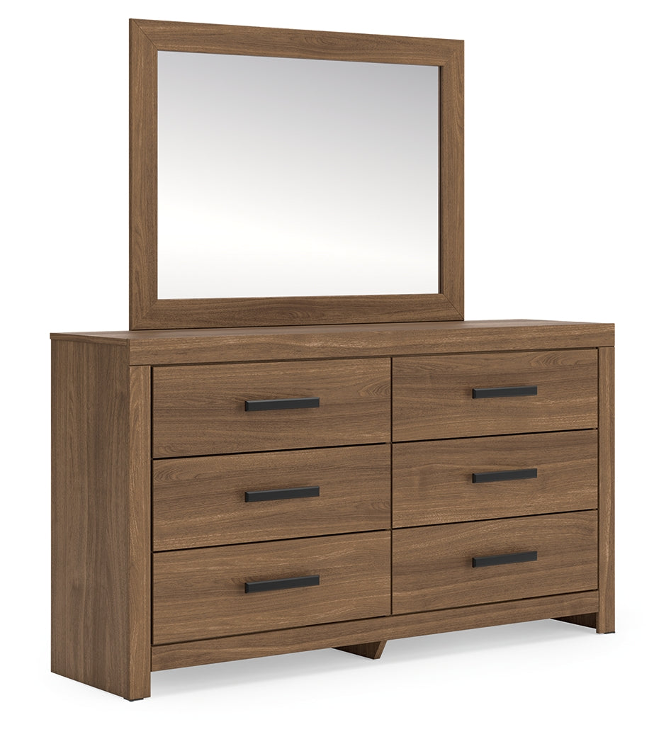 Diamond Furniture - Ashley Furniture - Broachmyn Dresser and Mirror - Dresser and Mirror / Auburn - PCB1116B1