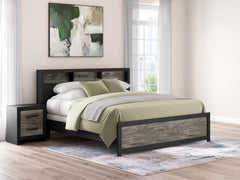 Diamond Furniture - Ashley Furniture - Broachmyn King Bookcase Panel Bed - King Bookcase Panel Bed - PCB1118B19