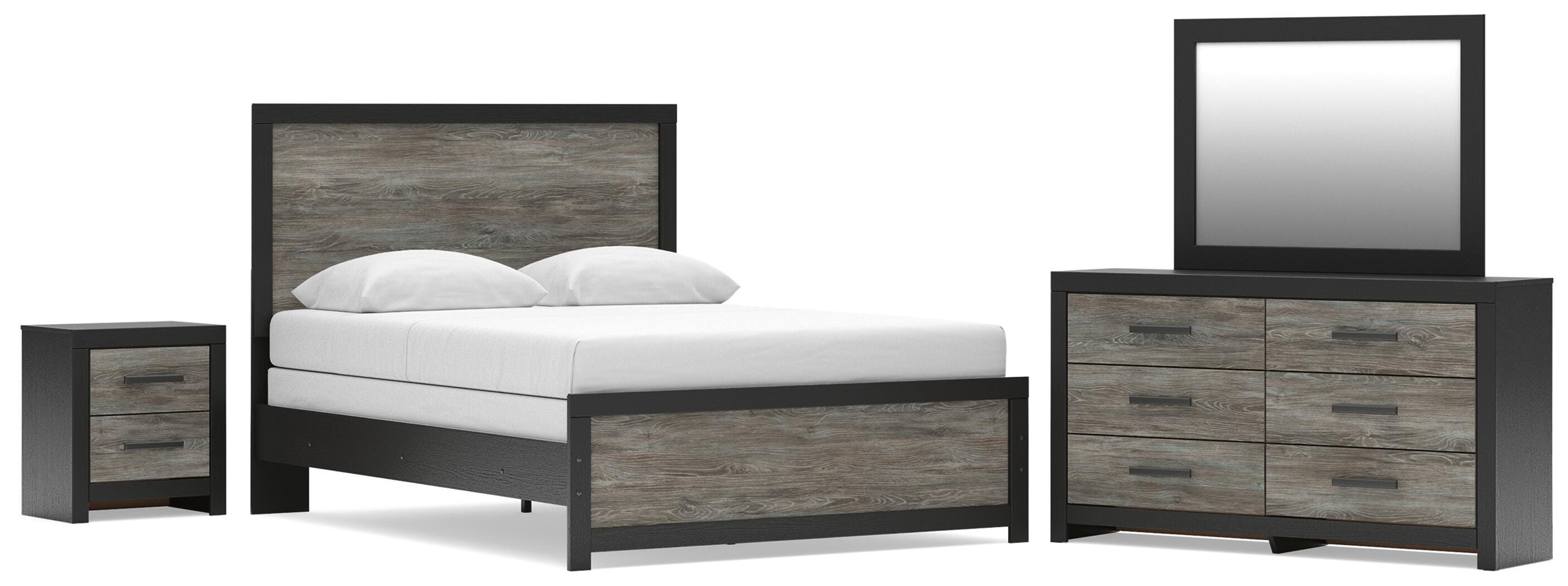 Diamond Furniture - Ashley Furniture - Broachmyn Queen Panel Bed, Dresser, Mirror and Nightstand - Queen Panel Bed, Dresser, Mirror and Nightstand - PCB1118B27