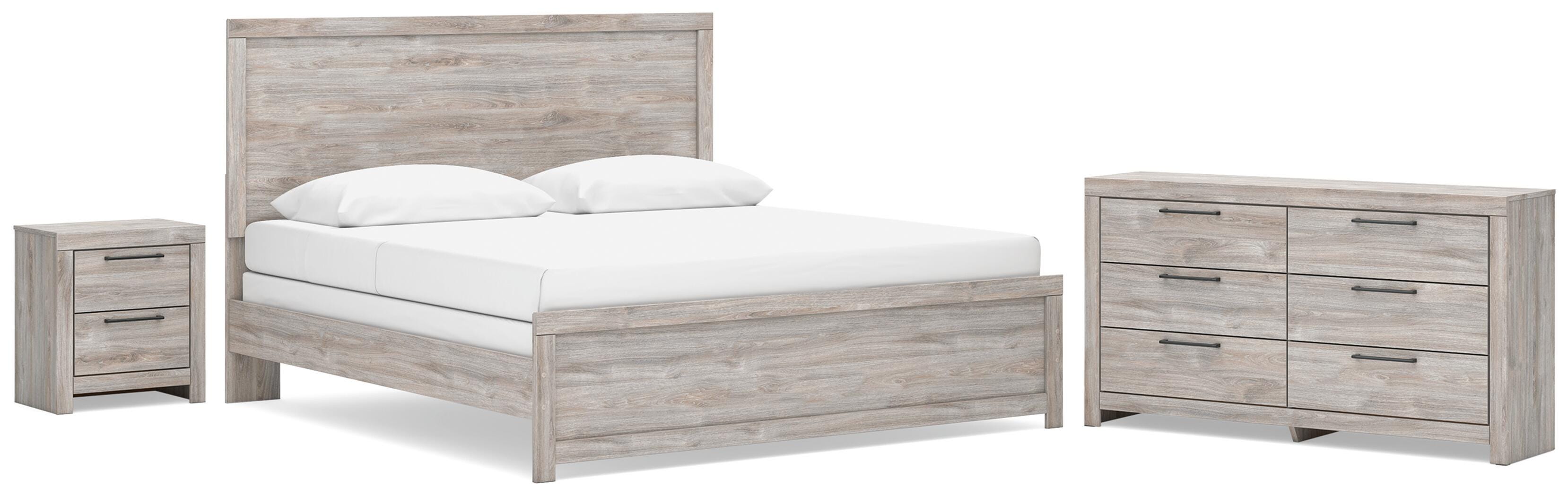 Diamond Furniture - Ashley Furniture - Broachmyn King Panel Bed, Dresser and Nightstand - King Panel Bed, Dresser and Nightstand - PCB1120B14