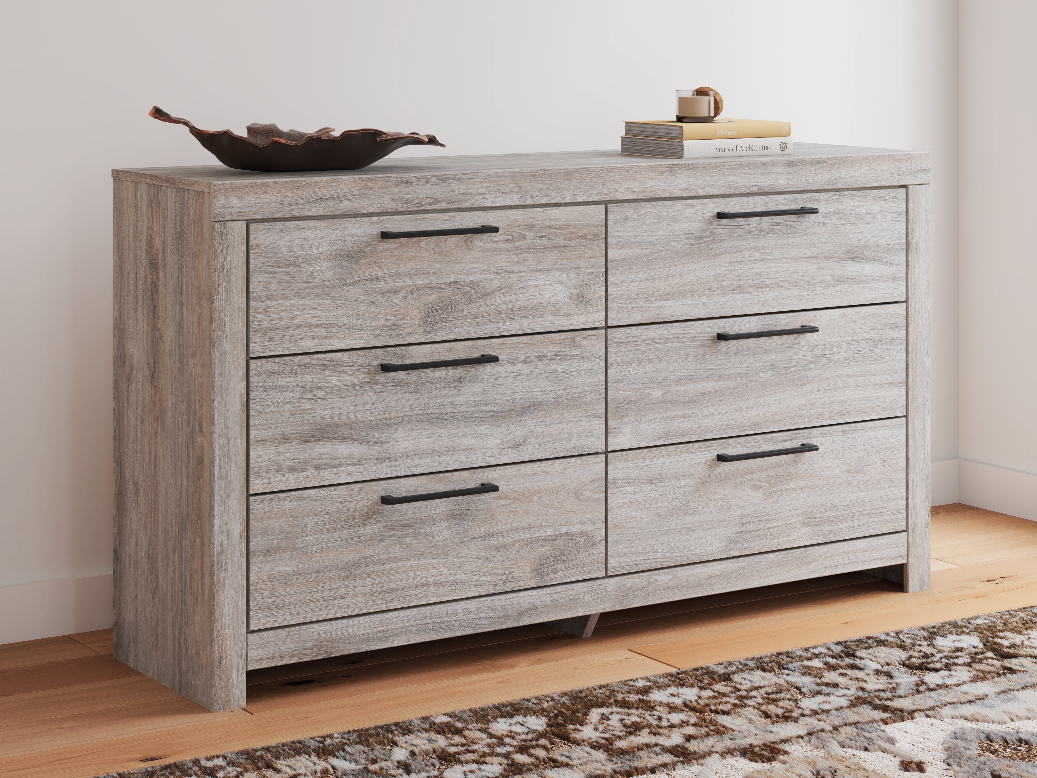 Diamond Furniture - Ashley Furniture - Broachmyn Dresser - Six Drawer Dresser / Gray - PCB1120-31
