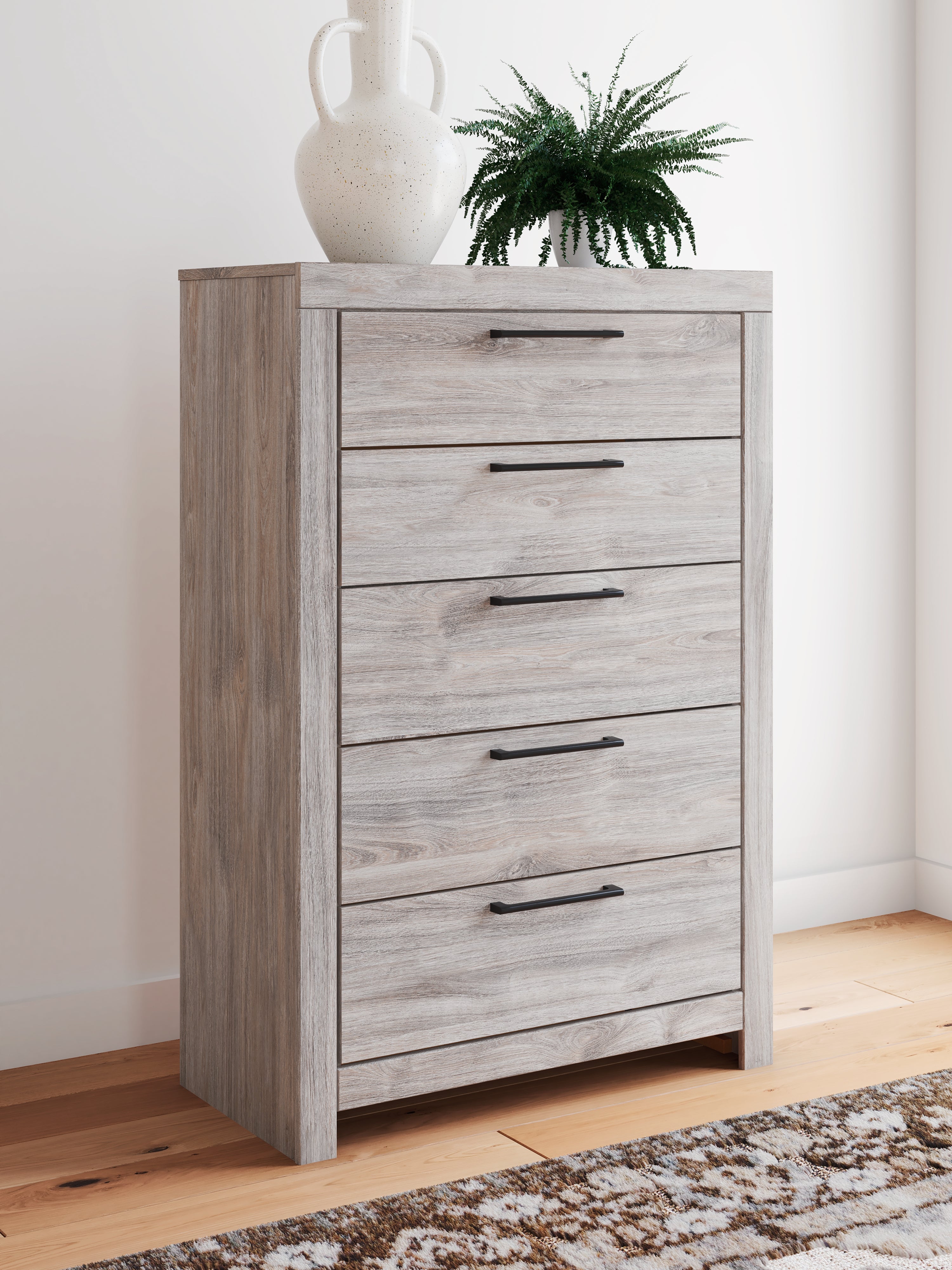 Diamond Furniture - Ashley Furniture - Broachmyn Chest of Drawers - Five Drawer Chest / Gray - PCB1120-46