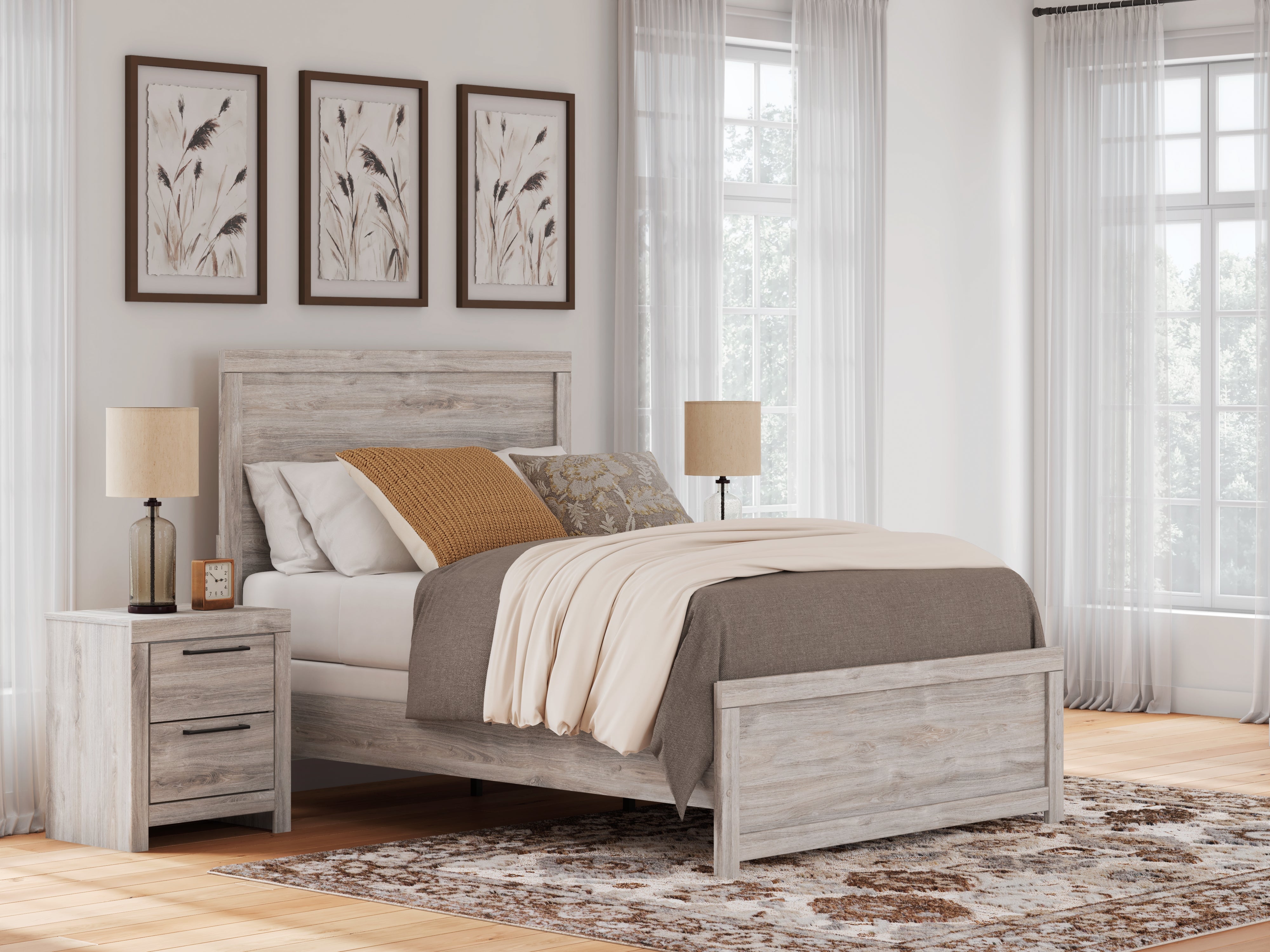 Diamond Furniture - Ashley Furniture - Broachmyn Full Panel Bed - Full Panel Bed / Gray - PCB1120B9