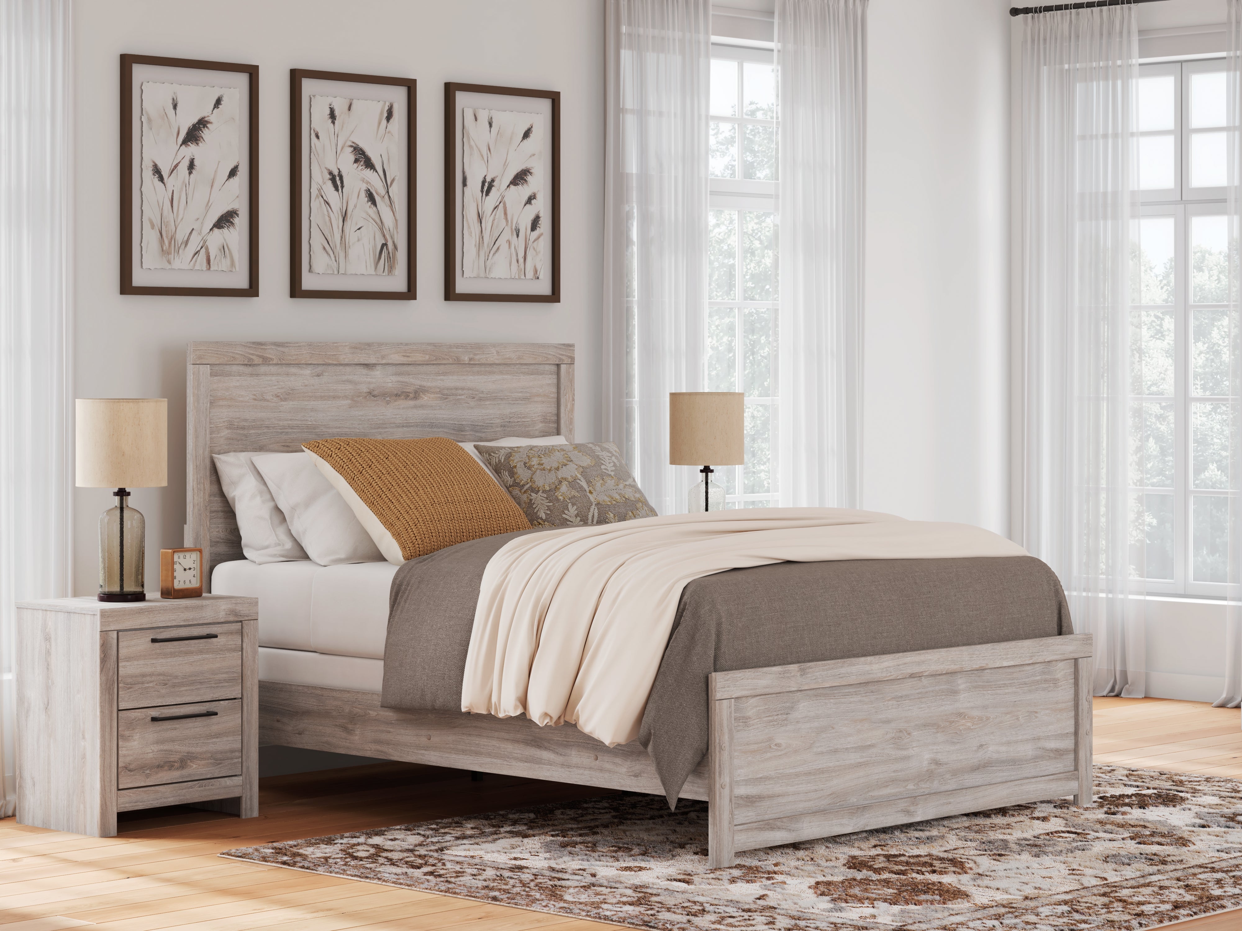 Diamond Furniture - Ashley Furniture - Broachmyn Queen Panel Bed - Queen Panel Bed / Gray - PCB1120B2