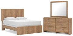 Diamond Furniture - Ashley Furniture - Gramburg Queen Panel Bed, Dresser and Mirror - Queen Panel Bed, Dresser and Mirror - PCB1121B7