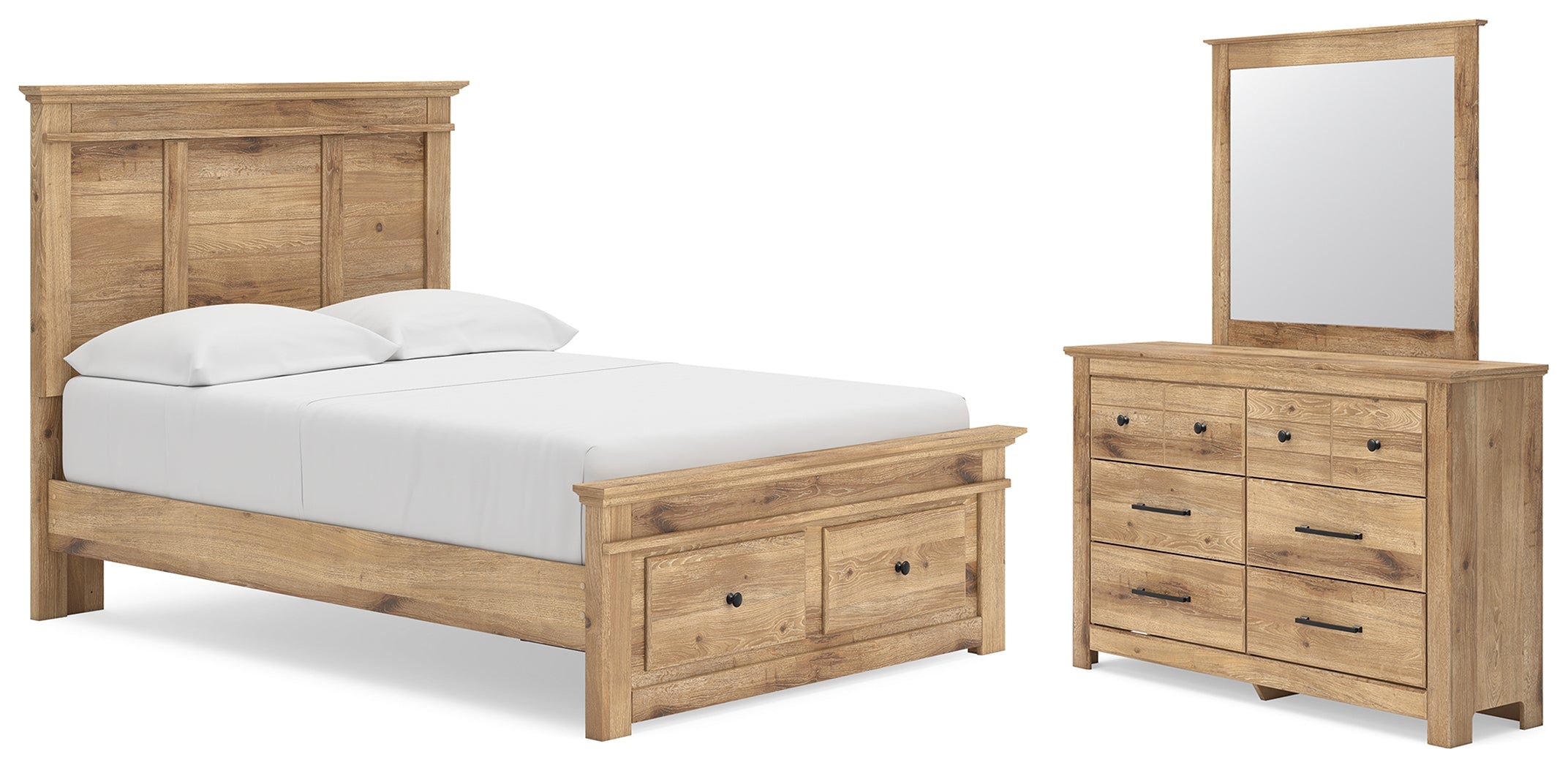 Diamond Furniture - Ashley Furniture - Makidern Full Panel Storage Bed, Dresser and Mirror - Full Panel Storage Bed, Dresser and Mirror - PCB1170B25