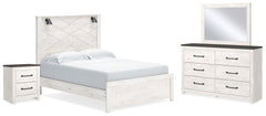 Diamond Furniture - Ashley Furniture - Gerridan Queen Panel Bed, Dresser, Mirror, and Nightstand - Queen Panel Bed, Dresser, Mirror, and Nightstand - B1190B15