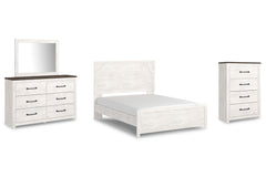 Diamond Furniture - Ashley Furniture - Gerridan Queen Panel Bed, Dresser, Mirror, and Chest - Queen Panel Bed, Dresser, Mirror, and Chest - B1190B18