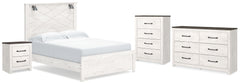 Diamond Furniture - Ashley Furniture - Gerridan Queen Panel Bed, Dresser, Chest and Nightstand - Queen Panel Bed, Dresser, Chest and Nightstand - B1190B26