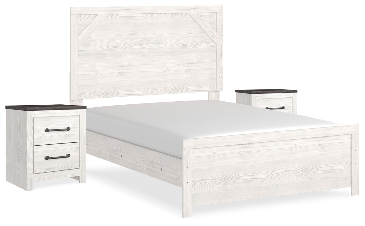 Diamond Furniture - Ashley Furniture - Gerridan Full Panel Bed and 2 Nightstands - Full Panel Bed and 2 Nightstands - B1190B12
