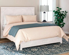 Diamond Furniture - Ashley Furniture - Gerridan King Panel Bed - King Panel Bed / White/Gray - B1190B3