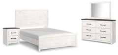 Diamond Furniture - Ashley Furniture - Gerridan Queen Bed with Mirrored Dresser and Nightstand - Queen Bed with Mirrored Dresser and Nightstand - B1190B11