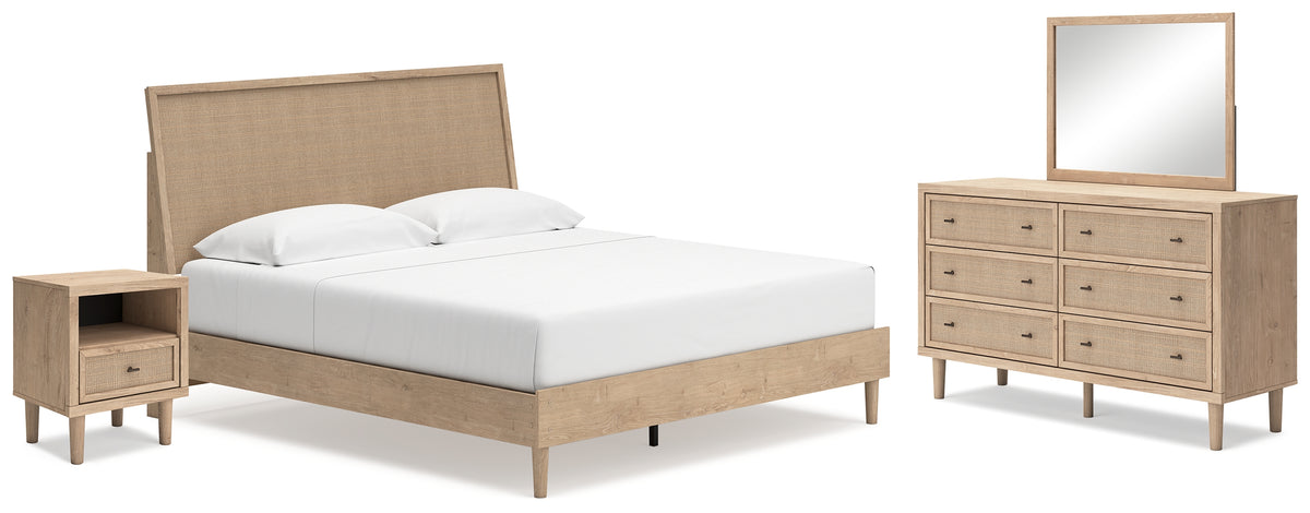 Diamond Furniture - Ashley Furniture - Cielden King Panel Bed, Dresser, Mirror and Nightstand - King Panel Bed, Dresser, Mirror and Nightstand - B1199B17