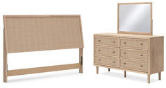 Diamond Furniture - Ashley Furniture - Cielden King Panel Headboard, Dresser and Mirror - King Panel Headboard, Dresser and Mirror - B1199B9