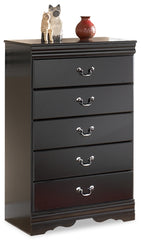 Diamond Furniture - Ashley Furniture - Huey Vineyard Bedroom - Two Drawer Night Stand / Black - B128-92