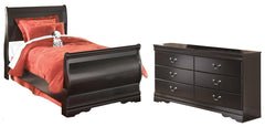 Diamond Furniture - Ashley Furniture - Huey Vineyard Twin Sleight Bed and Dresser - Twin Sleight Bed and Dresser - B128B43