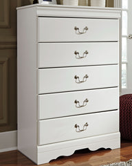 Diamond Furniture - Ashley Furniture - Anarasia Bedroom - Dresser and Mirror / White - B129B3