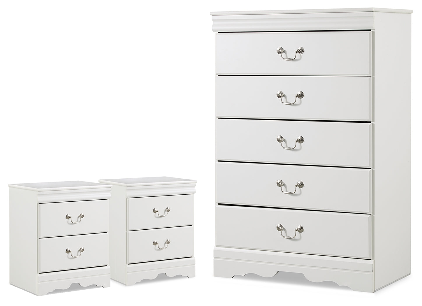 Diamond Furniture - Ashley Furniture - Anarasia Chest and 2 Nightstands - Chest and 2 Nightstands - B129B26