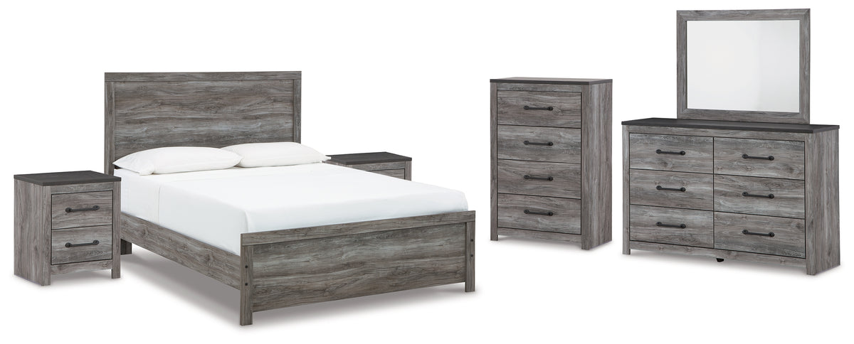 Diamond Furniture - Ashley Furniture - Bronyan Queen Panel Bed, Dresser, Mirror, Chest and 2 Nightstands - Queen Panel Bed, Dresser, Mirror, Chest and 2 Nightstands - B1290B10