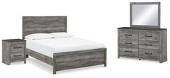Diamond Furniture - Ashley Furniture - Bronyan Queen Panel Bed, Dresser, Mirror and Nightstand - Queen Panel Bed, Dresser, Mirror and Nightstand - B1290B5