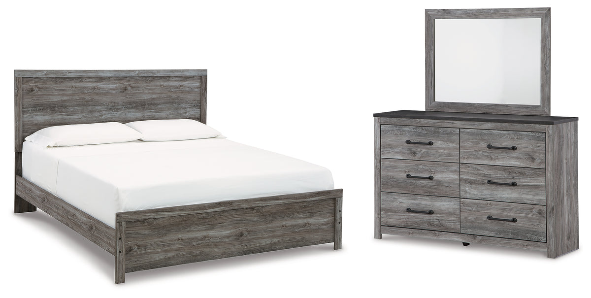 Diamond Furniture - Ashley Furniture - Bronyan King Panel Bed, Dresser and Mirror - King Panel Bed, Dresser and Mirror - B1290B7