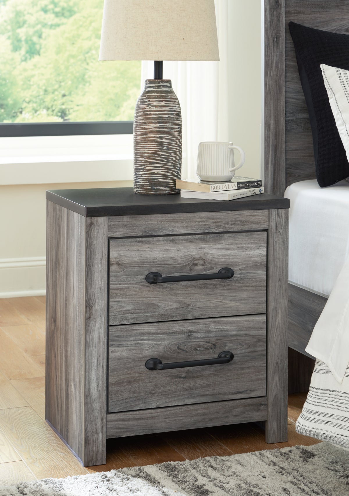 Diamond Furniture - Ashley Furniture - Bronyan Nightstand - Two Drawer Night Stand - B1290-92