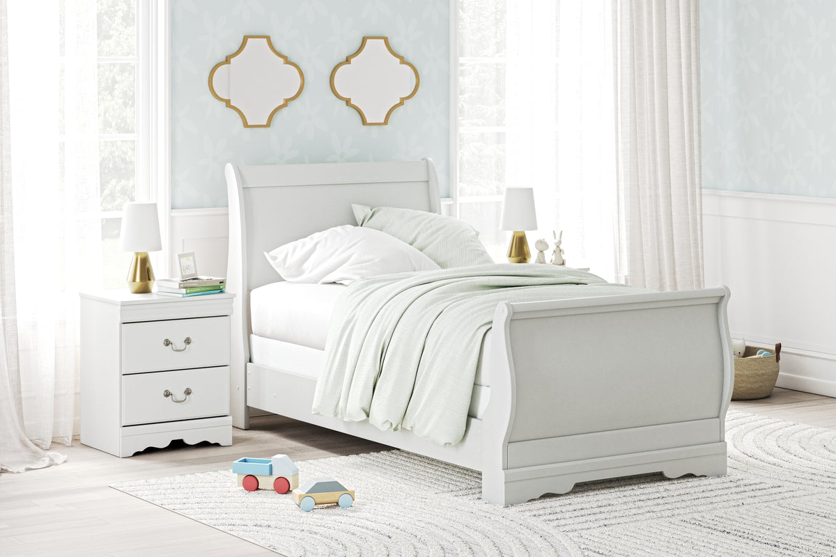 Diamond Furniture - Ashley Furniture - Anarasia Twin Sleigh Bed - Twin Sleigh Bed - B129B1