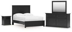 Diamond Furniture - Ashley Furniture - Maribel Full Panel Bed, Dresser, Mirror and Nightstand - Full Panel Bed, Dresser, Mirror and Nightstand - B138B78