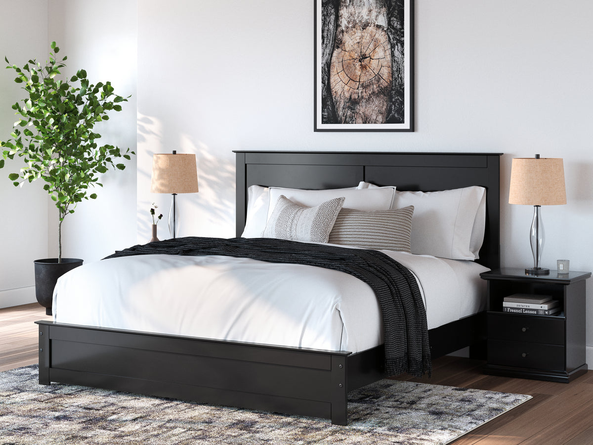 Diamond Furniture - Ashley Furniture - Maribel King Panel Bed - King Panel Bed / Black - B138B57