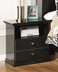 Diamond Furniture - Ashley Furniture - Maribel Bedroom - Queen Panel Bed / Black - B138B53