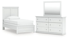 Diamond Furniture - Ashley Furniture - Bostwick Shoals Twin Panel Bed, Dresser and Mirror - Twin Panel Bed, Dresser and Mirror - B139B70