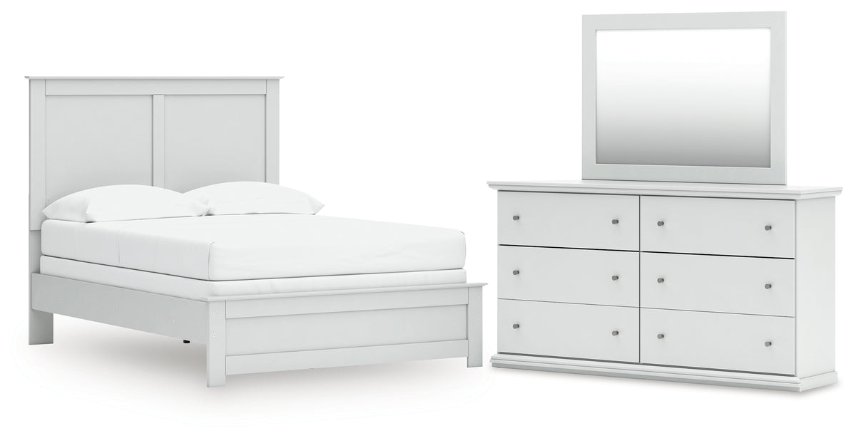 Diamond Furniture - Ashley Furniture - Bostwick Shoals Full Panel Bed, Dresser and Mirror - Full Panel Bed, Dresser and Mirror - B139B48